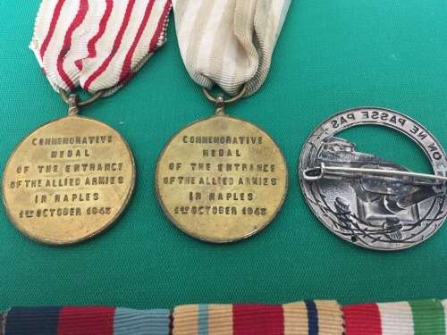 WW2 medal Group to - 82558 K.J De Bruin with Africa Star + Rosette and North Africa Clasp**