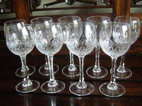 9 SHERRY CRYSTAL Glasses - all in perfect condition!!!