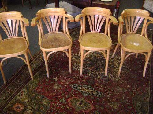 STUNNING SET OF 4 BENTWOOD ARMCHAIRS!!!