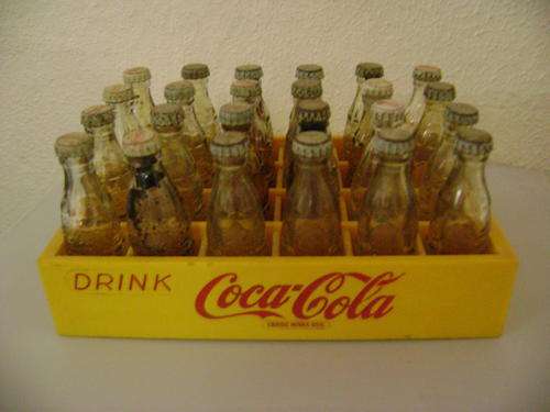 COCA COLA MINIATURE CRATE WITH 24 BOTTLES!! #2