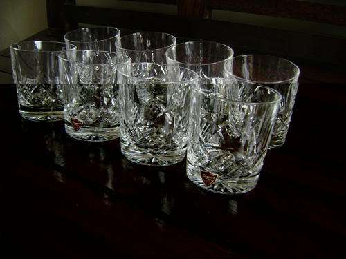 8x CRYSTAL GLASSES!! PERFECT CONDITION!!