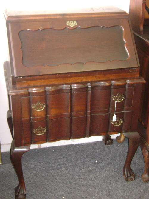 STUNNING SOLID IMBUIA BALL AND CLAW WRITING DESK!!