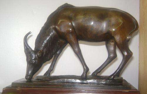 STUNNING BRONZE SCULPTURE OF A BUCK!! SIGNED - " W.ENCK" - **R1 START**