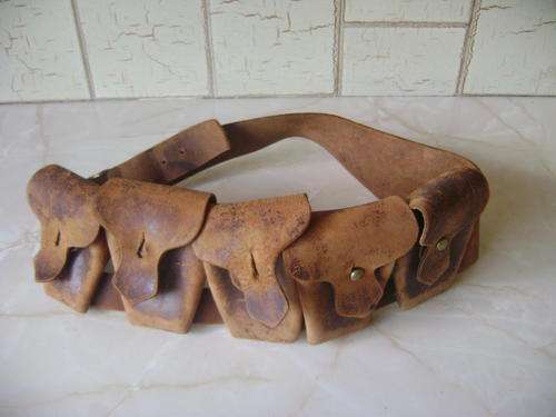BOER WAR LEATHER BANDOLIER!!! Stunning and very old piece!!!
