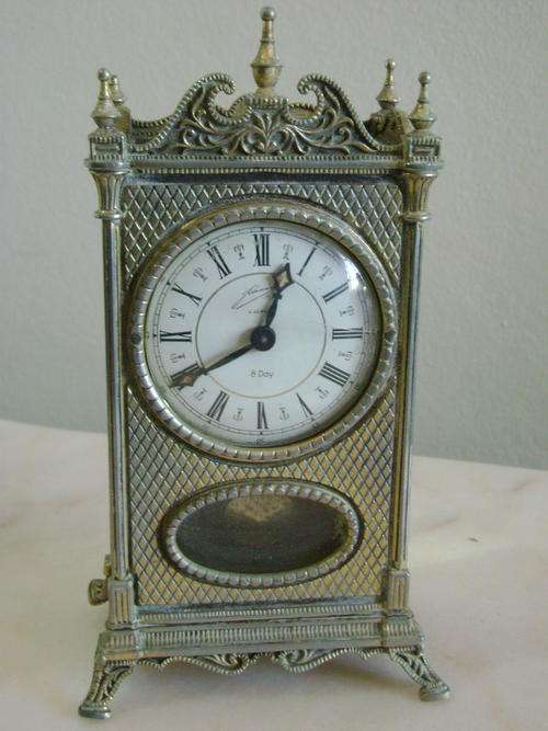ORNATE LITTLE BRASS MANTEL CLOCK!!!!