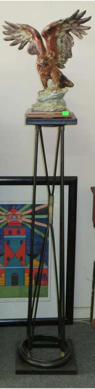 G. ARMARNI EAGLE SCULPTURE ON WROUGHT IRON STAND***PERFECT CONDITION**