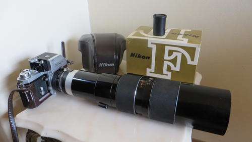 VERY NICE - NIKON F CAMERA WITH EXTRA LARGE LENS WITH ORIGINAL BOX***