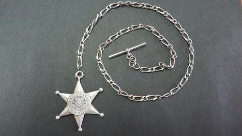 Kimberley Star - Mayors Siege Medal awarded to - Corporal B.Southward** On Old fob Chain***