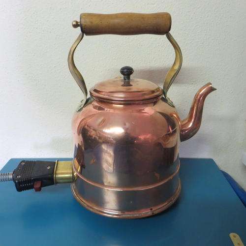 BEAUTIFUL OLD COPPER ELECTRIC KETTLE - MADE IN ENGLAND