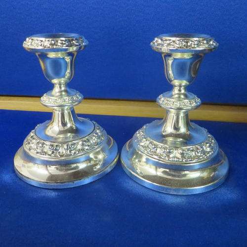 STUNNING SILVER PLATED  CANDLE STICKS MADE IN ENGLAND**