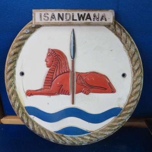 VERY OLD AND HEAVY CAST PLAQUE OF " ISANDLWANA" **STUNNING PIECE**