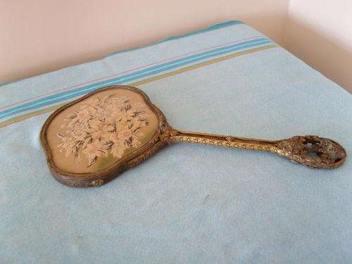 Vintage hand held mirror
