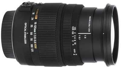 Sigma 18-125mm f/3.8-5.6 DC OS HSM Lens for Canon with Lens Hood