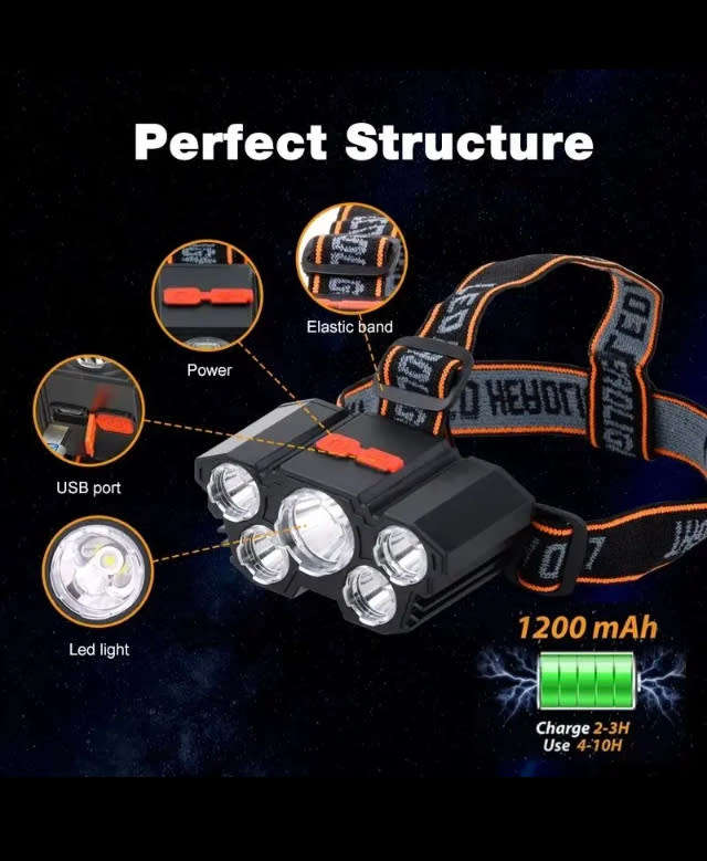 Led Head Lamp  5-Core Super Bright