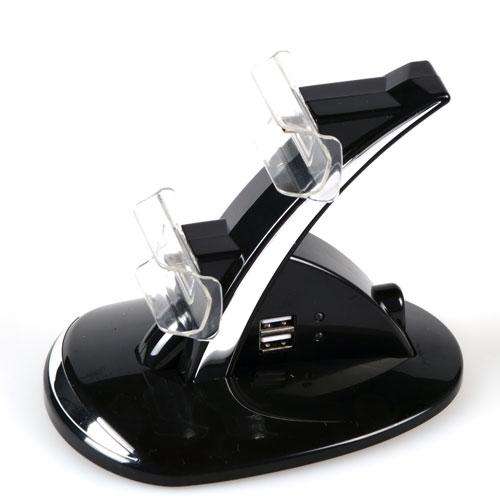 Red LED USB Dual Charger Dock Charging Station for Sony PS3 Controller