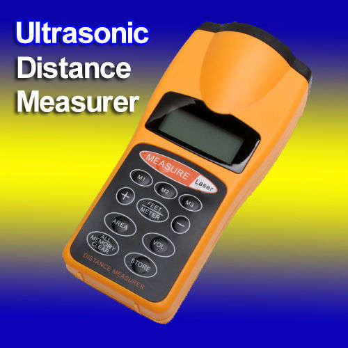 ULTRASONIC TAPE MEASURE DISTANCE METER & LASER POINTER DIGITAL TAPE MEASURE