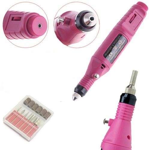 Mini Electric Nail Art File Drill Machine Manicure 