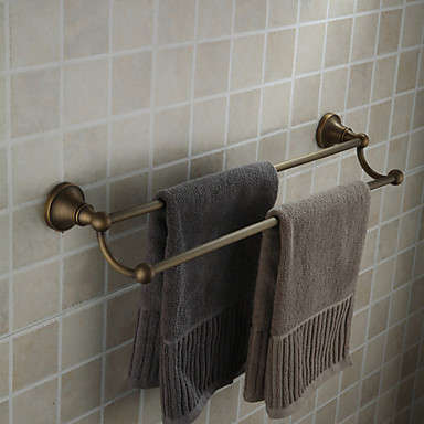 Antique Brass 54CM Double Towel Bar, Bathroom Accessory