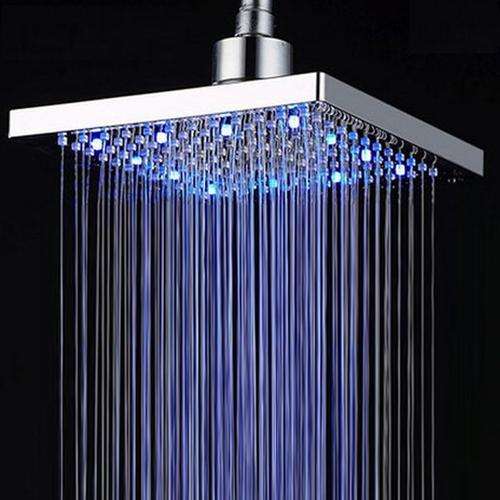 8 inch Stainless Steel Shower Head with Color Changing LED Light