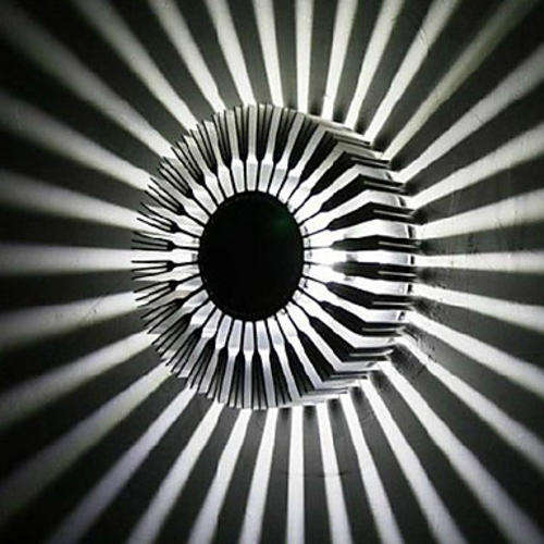 3W Contemporary Led Wall Light with Scattering Light Design UFO Round Palisade Body