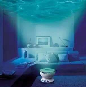 Ocean Sea Daren Waves LED Night Light Projector Romantic Relaxing Lamp(small stereo)