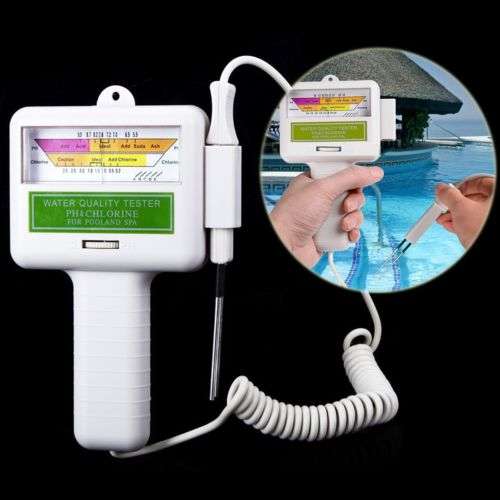 Water Quality Tester PH/CL2 Chlorine Level Meter Test Monitor Swimming Pool Spa