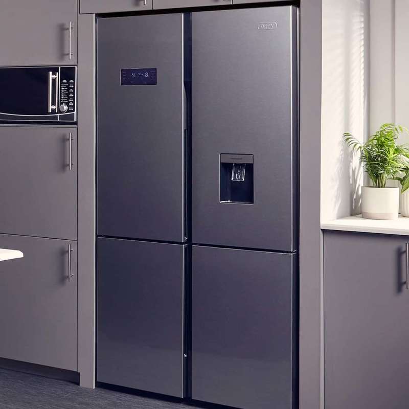 Defy 694L Stainless Steel Side by Side Fridge Freezer DFF417