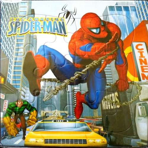 Set of 3 The Amazing Spiderman Cardboard Puzzles - 12 pieces/puzzle - fun toys and games for kids