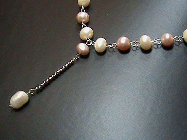 PEARL AND STERLING SILVER NECKLACE