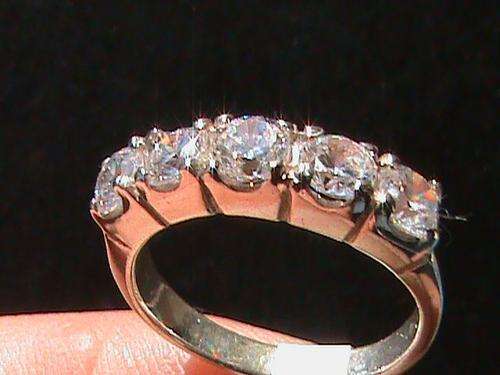 WHITE CUBIC ZIRCONIA RING,  IN SOLID  STERLING SILVER. SIZE M1/2