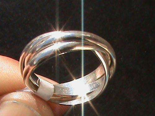 RUSSIAN WEDDING BAND IN STERLING SILVER. SIZE R