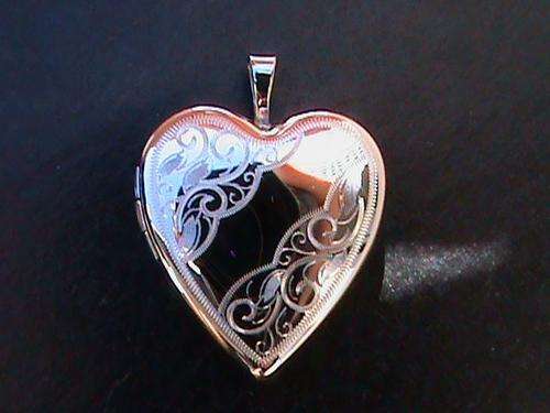 STERLING SILVER HEART-SHAPE LOCKET