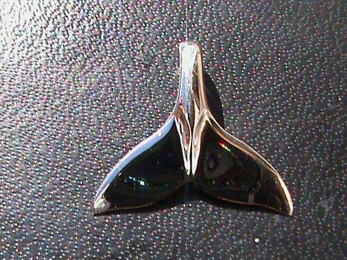 STERLING SILVER WHALE TAIL PENDANT... SMALL