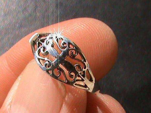 STERLING SILVER RING... SIZE N...