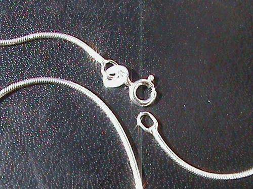 STERLING SILVER SNAKE CHAIN...45 CM...