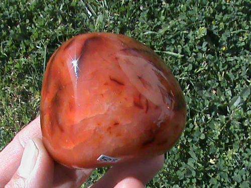 CARNELIAN GALET... BRIGHT ORANGE AND RED... A-GRADE!!