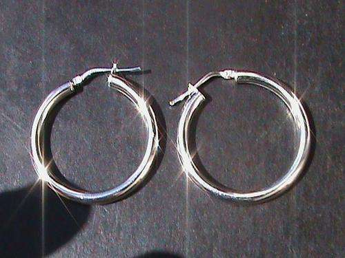 STERLING SILVER HOOP EARINGS.....