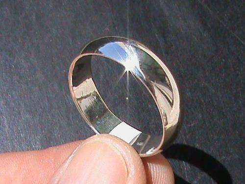 STERLING SILVER D SHAPE BAND....SIZE Z 3 1/2 .....XL