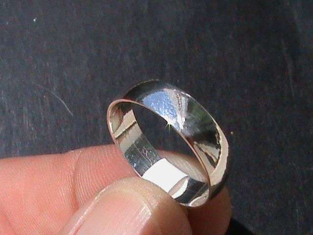 STERLING SILVER 5MM WIDE BAND...SIZE Q 1/2