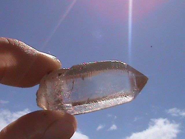 TABBY ETCHED SMOKY QUARTZ CRYSTAL... FROM ZOMBA MALAWI... !