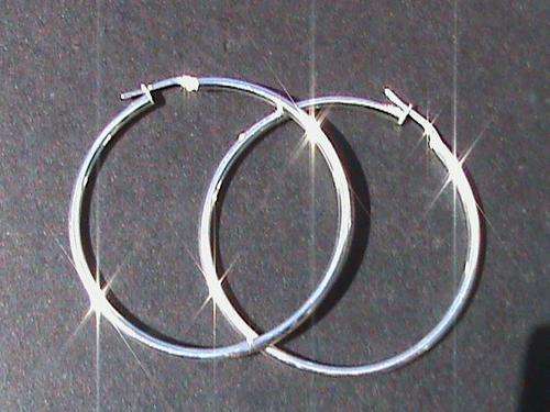 EXTRA LARGE STERLING SILVER HOOP EARRINGS