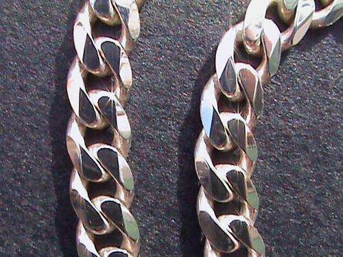 VERY THICK STERLING SILVER CHAIN.......50CM LONG