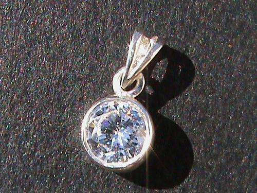 STERLING SILVER PENDANT WITH CUBIC ZIRCONIA STONE...