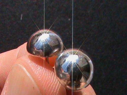 STERLING SILVER DOME STUD EARRINGS....10 MM