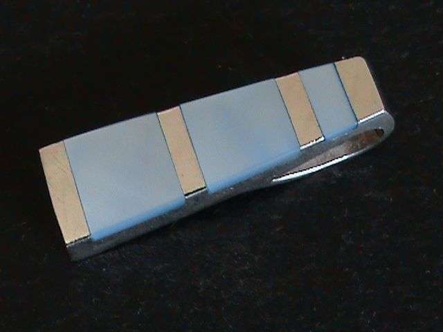 SOLID STERLING SILVER AND BLUE MOTHER OF PEARL PENDANT...