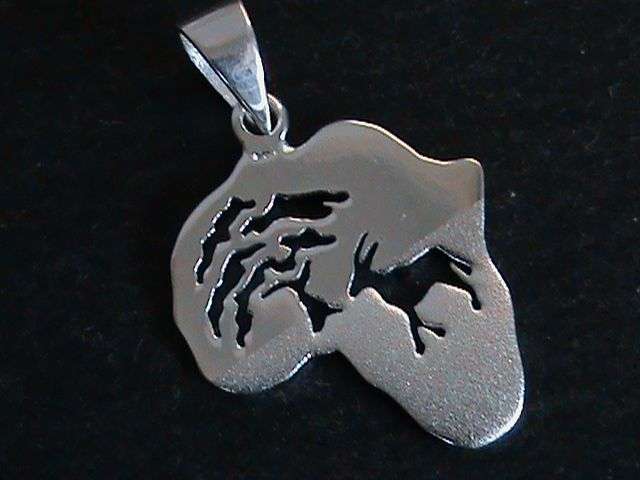 STERLING SILVER AFRICA PENDANT............
