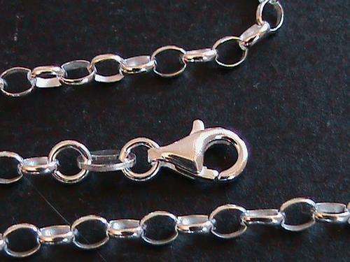 STERLING SILVER CHAIN.  100 CM LONG