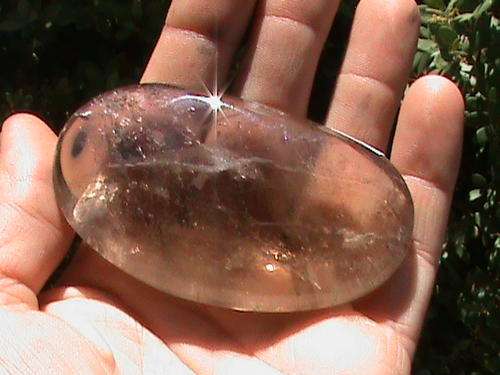 LARGE SMOKEY QUARTZ GALET.....POLISHED