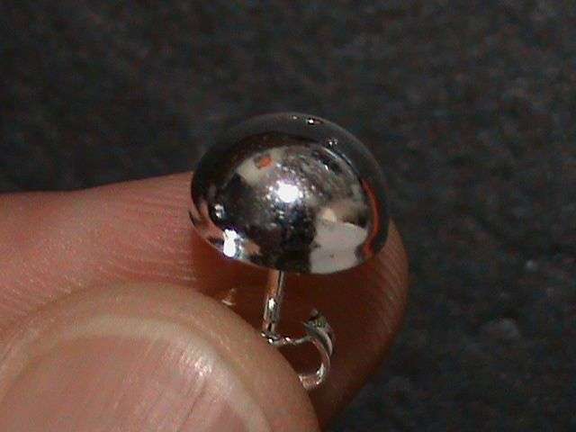 STERLING SILVER DOME EARRINGS......10 MM ROUND