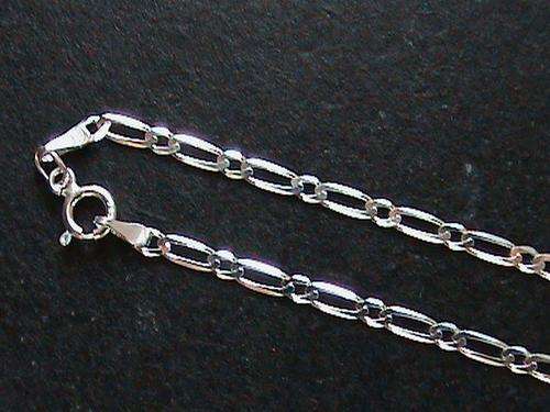 STERLING SILVER CHAIN.   55 CM LONG